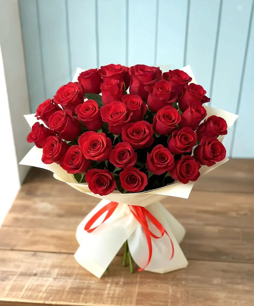 Букет 29 Красных роз в Строителе Белгородской области