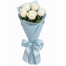 Букет 5 Белых роз Проуд #REPLACE_PRED# Строителе Белгородской области