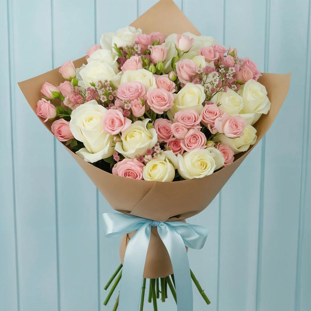 Букет цветов из: Розы в Строителе Белгородской области