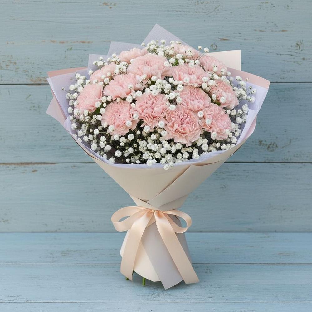 Букет цветов из: Гвоздики в Строителе Белгородской области