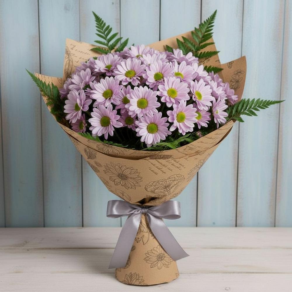 Букет цветов из: Хризантемы в Строителе Белгородской области