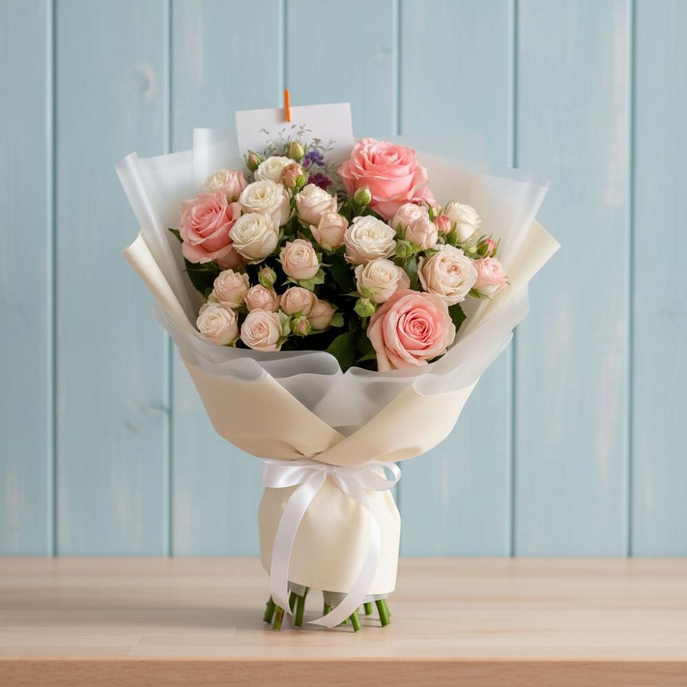 Букет цветов из: Розы в Строителе Белгородской области