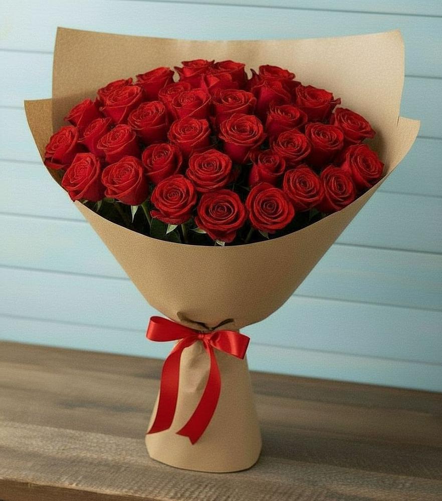 Букет Красные розы Милано в Строителе Белгородской области