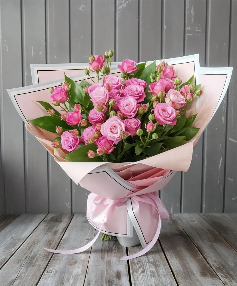 Букет Розовый кустик в Строителе Белгородской области