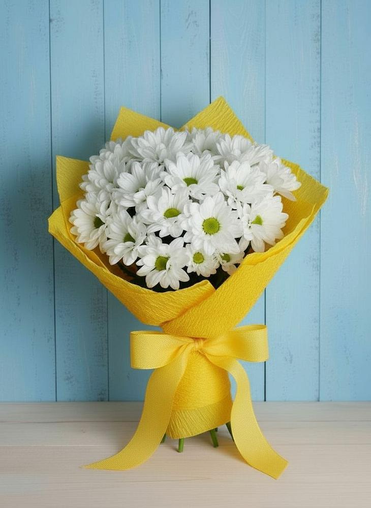 Букет цветов из: Хризантемы в Строителе Белгородской области