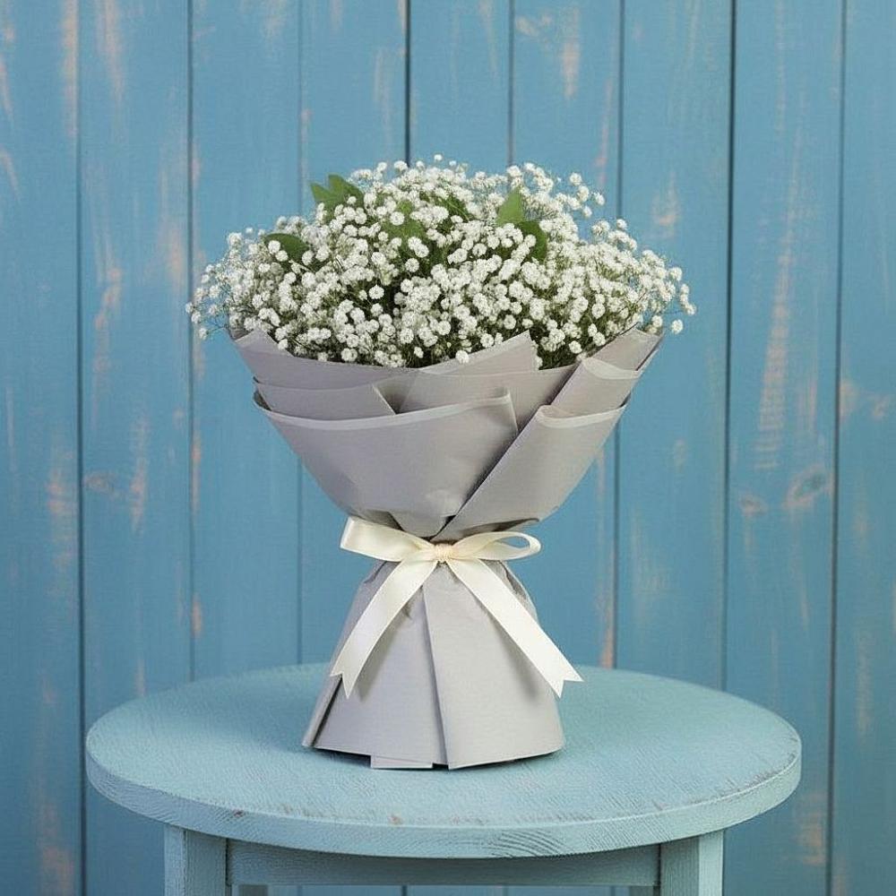 Букет цветов из: Гипсофила в Строителе Белгородской области