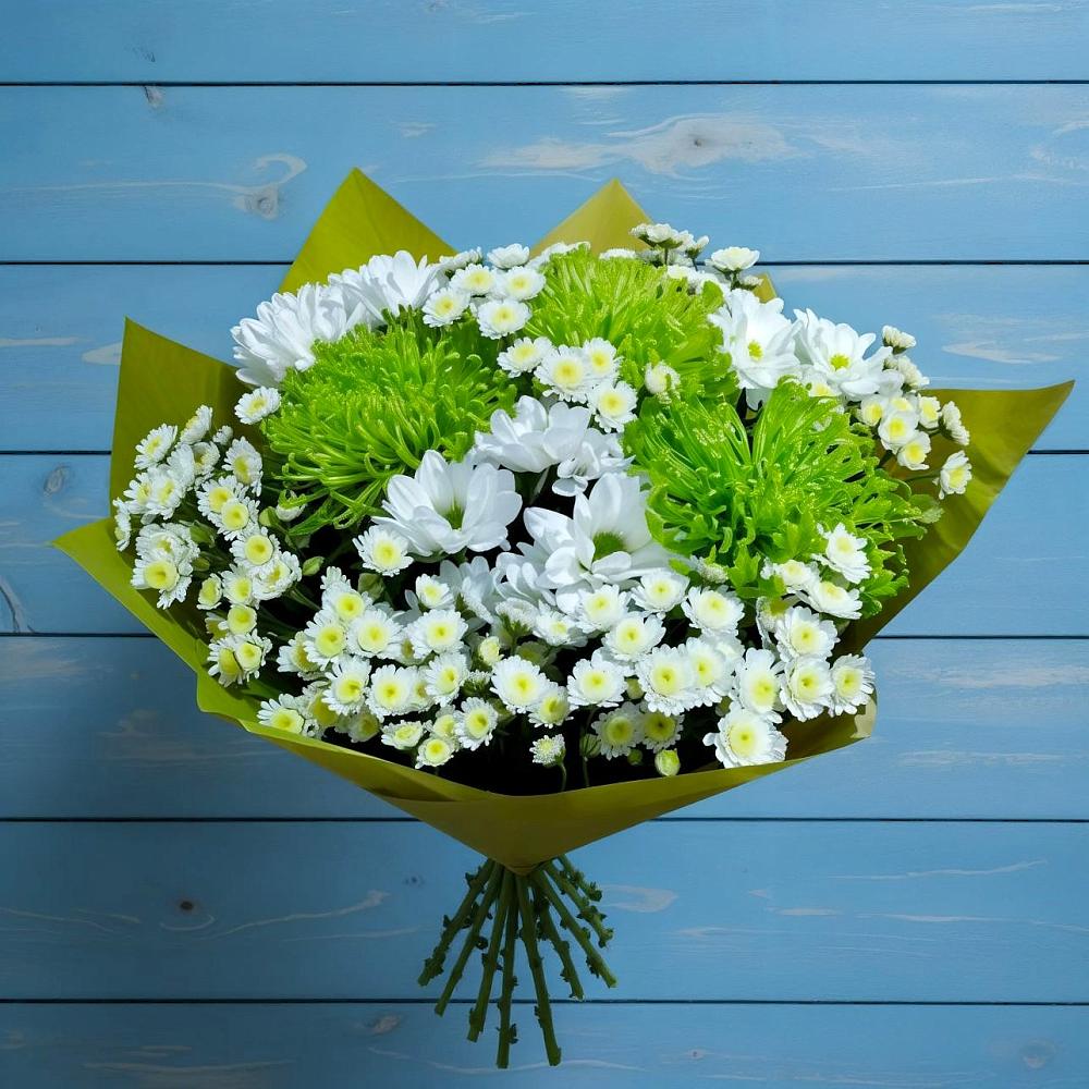 Букет цветов из: Хризантемы в Строителе Белгородской области
