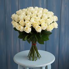 Букет 51 Белая роза Эдлесс Лав #REPLACE_PRED# Строителе Белгородской области