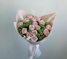 Букет цветов из:  Розы и Хризантемы #REPLACE_PRED# Строителе Белгородской области