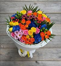 Букет цветов из:  Розы и Хризантемы #REPLACE_PRED# Строителе Белгородской области
