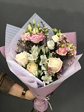 Букет цветов из:  Альстромерии, Розы и Лизиантусы #REPLACE_PRED# Строителе Белгородской области
