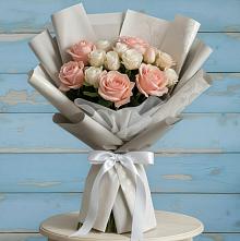 Букет цветов из:  Розы в Строителе Белгородской области