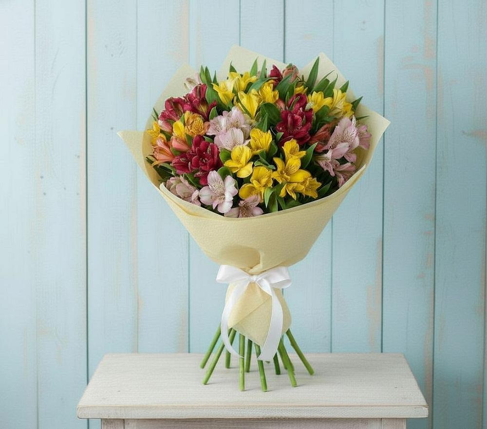 Букет цветов из: Альстромерии в Строителе Белгородской области